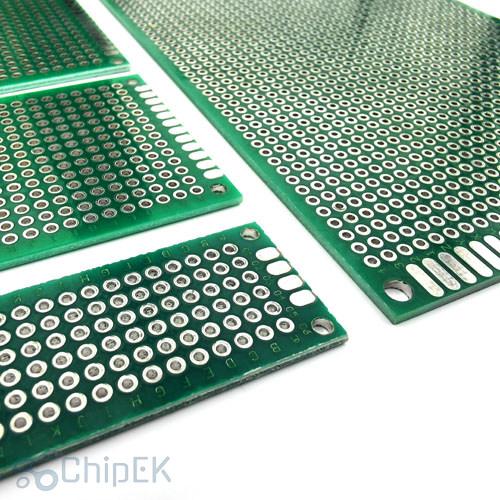 ChipEK | Raster prototipna PCB plošča za spajkanje, dvostranska ...